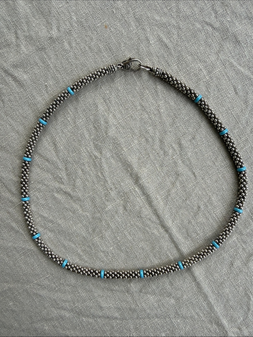 LAGOS Sterling Beaded Necklace with Turquoise Accents